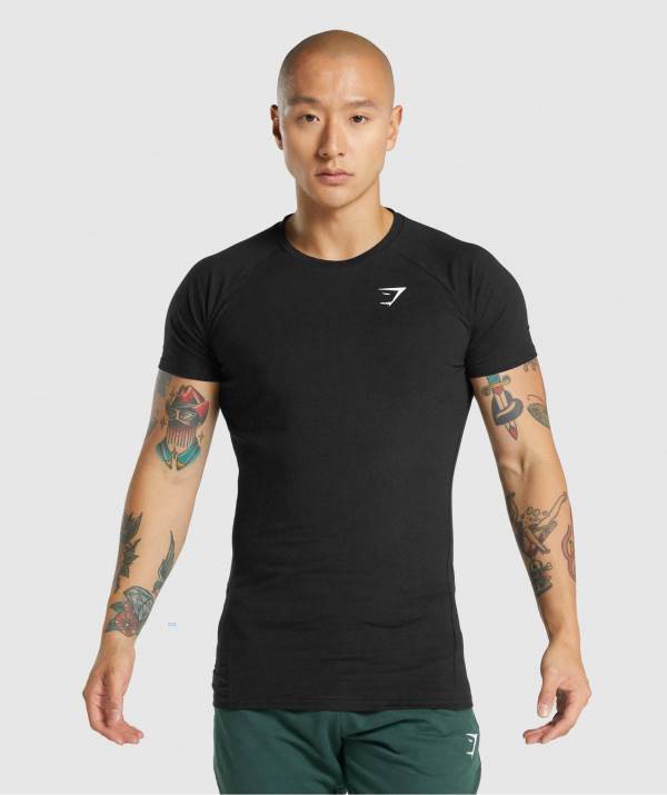 Panske Tricka Gymshark Critical 2.0 Čierne | RH0452173